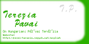 terezia pavai business card